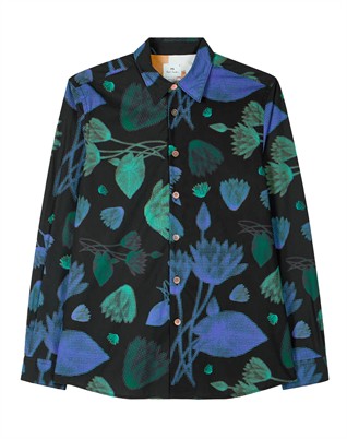 Half Tone Floral Skjorte